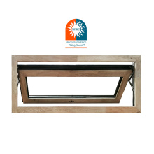Nfrc Standard small glazing windows wooden top hung awning glass casement window for toilet